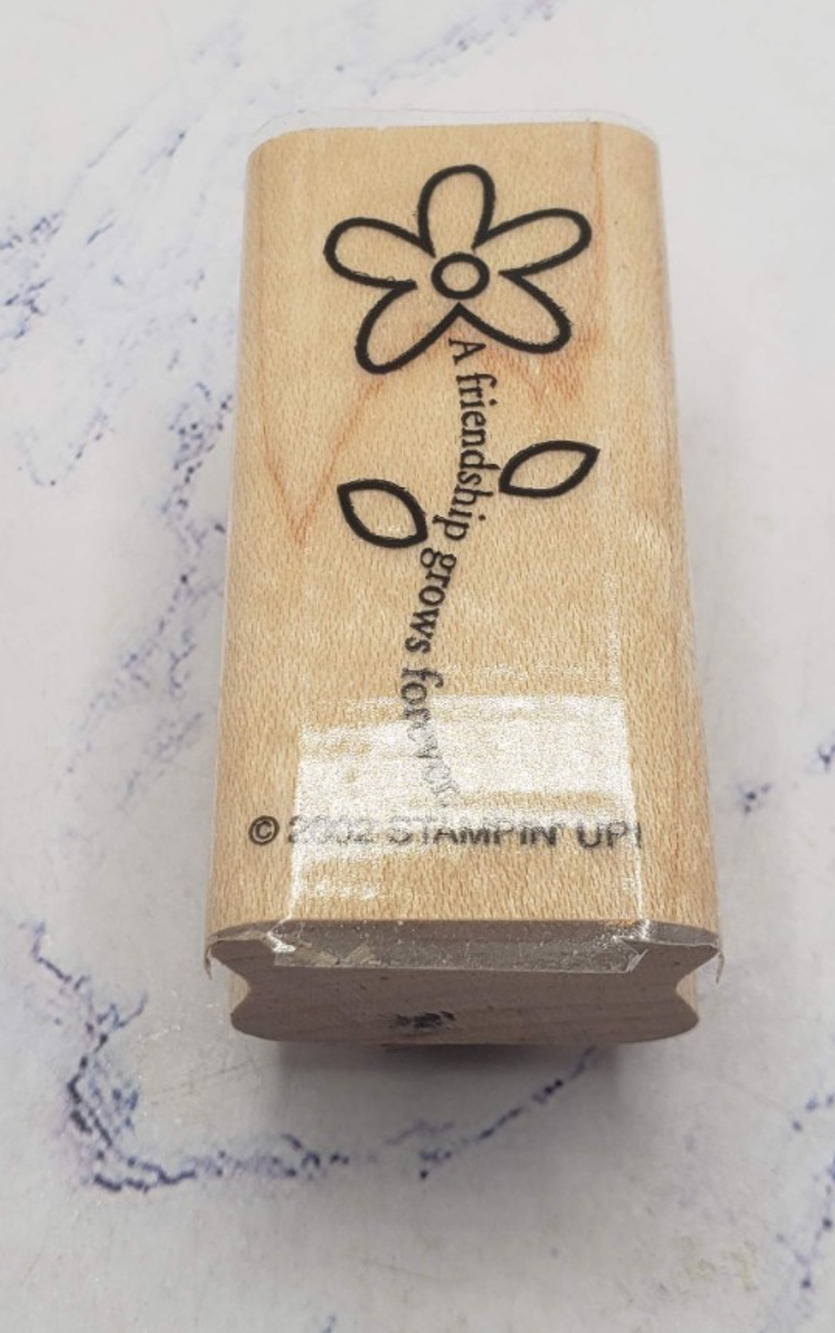 Stampin Up! A friendship grows Forever Flower Friends Wood Mounted Rubber Stamp